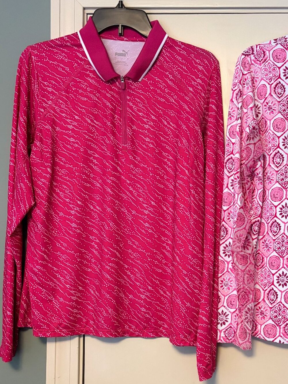 Set of 2 - Puma Long Sleeve & IBKUL Long Sleeve Tennis Golf UPF 50 - Larges
